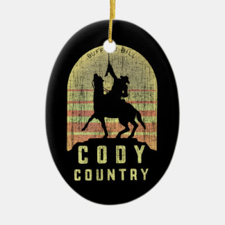 Cody Country Wyoming Ceramic Tree Decoration