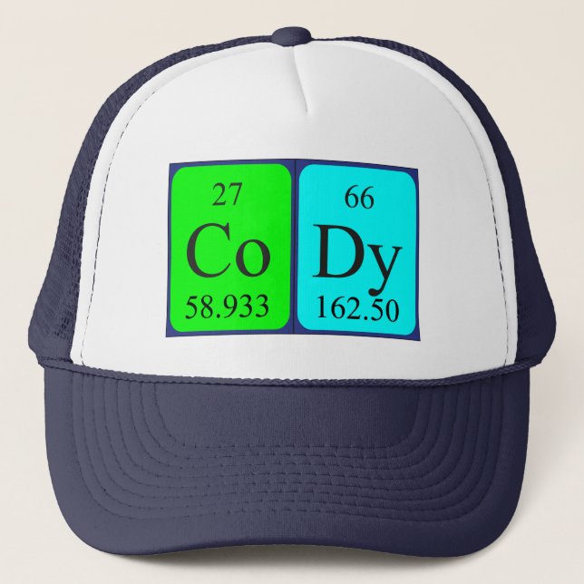 Cody periodic table name hat (Front)