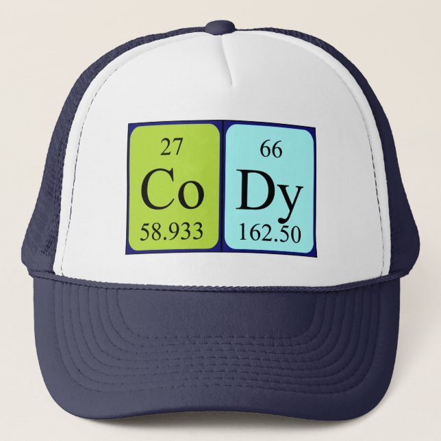 Cody periodic table name hat (Front)