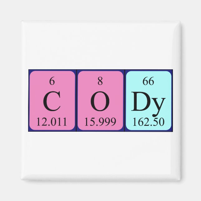Cody periodic table name magnet (Front)