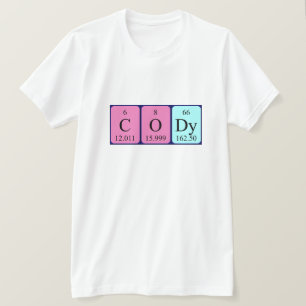 Cody periodic table name shirt