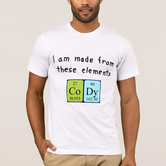Cody periodic table name shirt (Front)