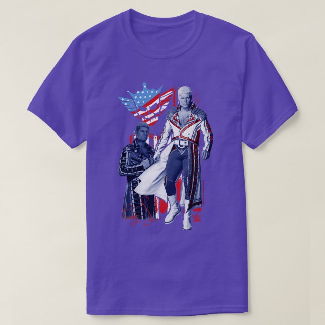 Cody Rhodes Americana Retro Long Sleeve TShirt (Design Front)