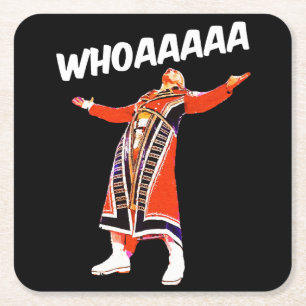 Cody whoaaa square paper coaster