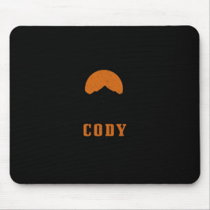 Cody Wyoming Vintage Mountains Usa America Souveni Mouse Mat
