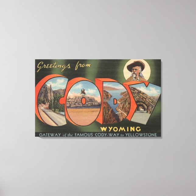 Cody, WyomingLarge Letter ScenesCody, WY Canvas Print (Front)