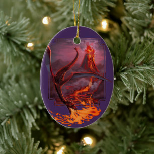 Cody's Lava Dragon Ceramic Tree Decoration