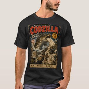 Codzilla Terror Of The Chippy Coast Funny Fish And T-Shirt