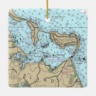 Coecles Harbour Nautical Christmas Ceramic Ornament