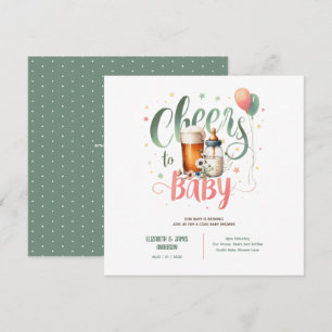COED Baby Brewing Beers Bottles Cheers Wildflowers Invitation