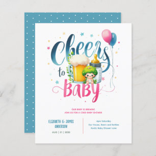 COED Baby Brewing Beers Bottles Couples Shower