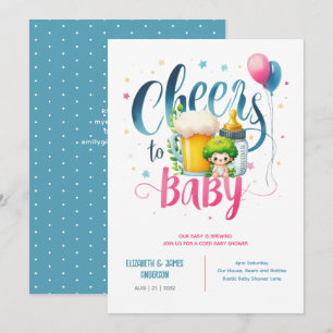 COED Baby Brewing Beers Bottles Couples Shower Invitation