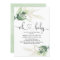 Coed baby shower invitation, Modern gold greenery
