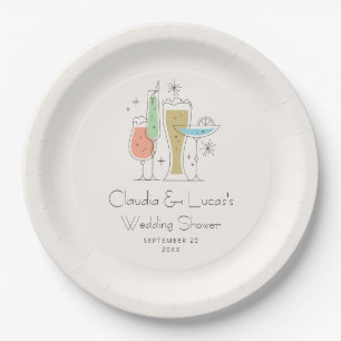 Coed Couples Wedding Shower Paper Plate