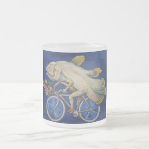 Coelacanth Frosted Glass Coffee Mug
