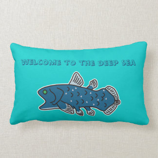 Coelacanth Pillow "WELCOME TO THE DEEP SEA"