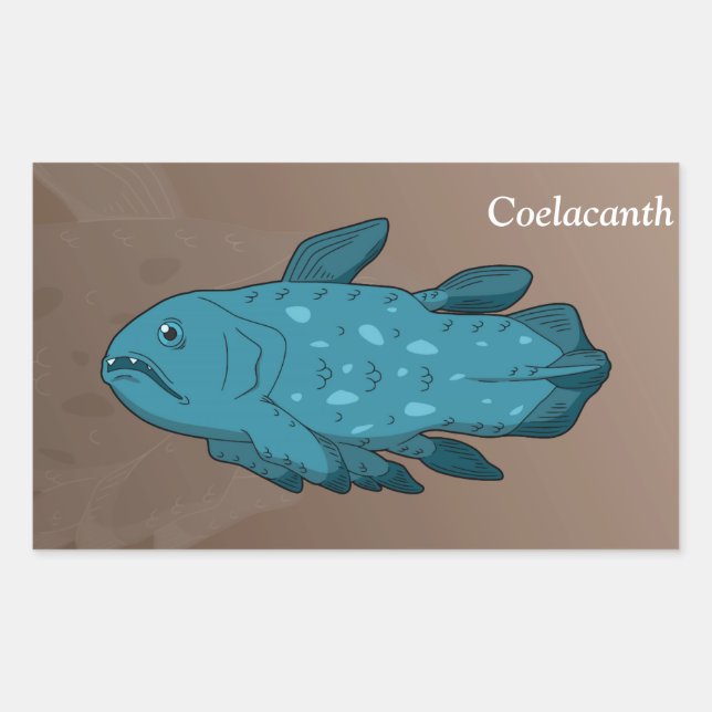 Coelacanth Rectangular Sticker (Front)