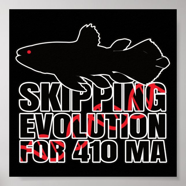 Coelacanths Coelacanth Living Fossil – Marine Geek Poster (Front)