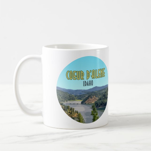 Coeur d’Alene Idaho Souvenir Coffee Mug (Left)