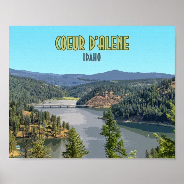 Coeur d’Alene Idaho Souvenir Poster (Front)