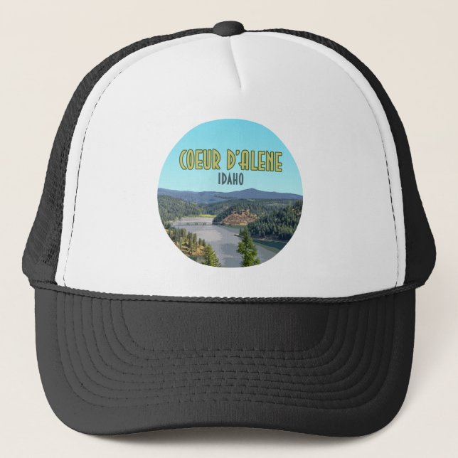 Coeur d’Alene Idaho Souvenir Trucker Hat (Front)