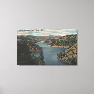 Coeur d'Alene, ID - View of Beauty Bay Canvas Print