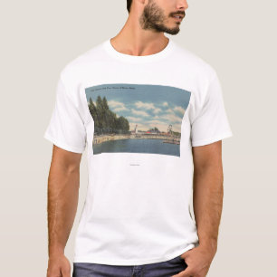 Coeur d'Alene, ID - View of City Beach & Pier T-Shirt