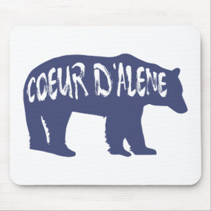 Coeur d'Alene Idaho Bear Mouse Mat