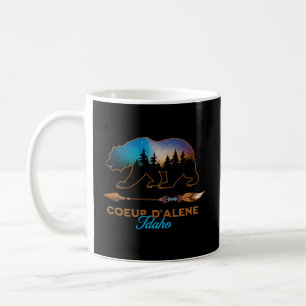 Coeur D'Alene Idaho Bear Starry Night Travel Coffee Mug