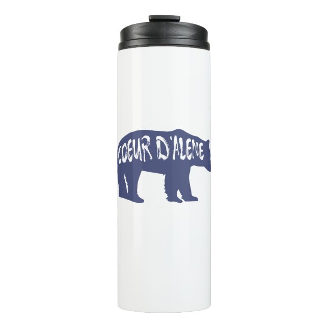 Coeur d'Alene Idaho Bear Thermal Tumbler (Front)