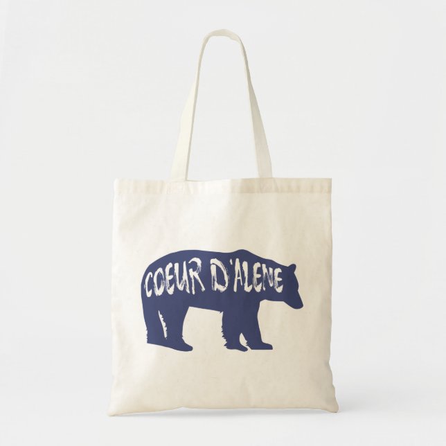 Coeur d'Alene Idaho Bear Tote Bag (Front)