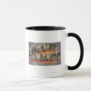 Coeur d'Alene, Idaho - Large Letter Scenes Mug