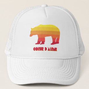 Coeur d'Alene Idaho Rainbow Bear Trucker Hat