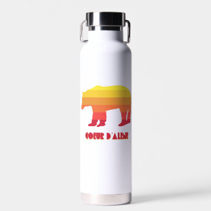 Coeur d'Alene Idaho Rainbow Bear Water Bottle