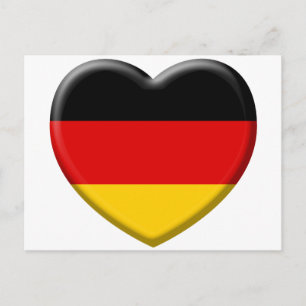 Coeur drapeau Allemand j'aime l'Allemagne Postcard