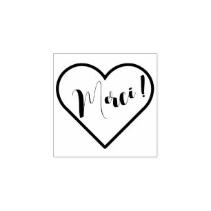 Coeur Shape Thank You Increhole Buffers Rubber Stamp