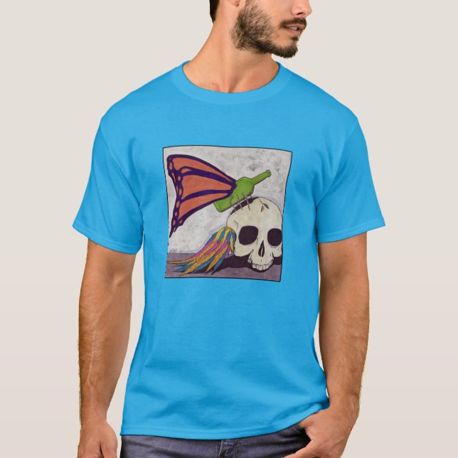 Coexist Skull bird and Bottlefly  T-Shirt (Front)