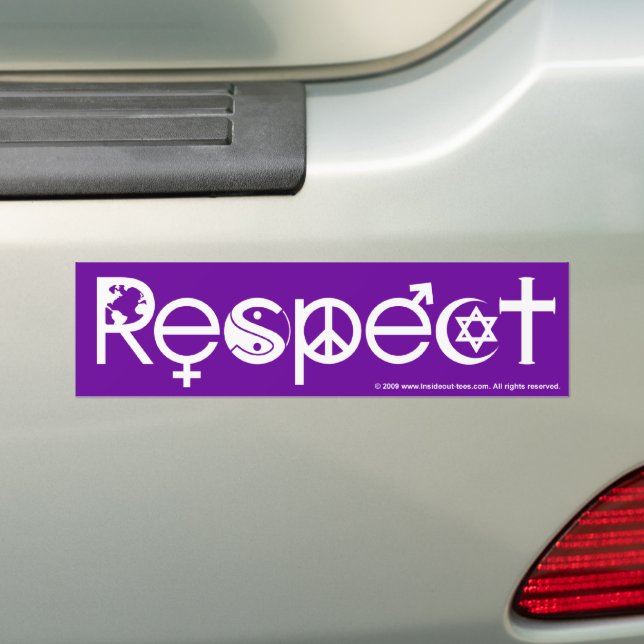 Coexist with Respect - Peace Kindness & Tolerance Bumper Sticker (On Car)