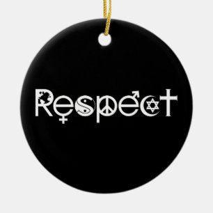 Coexist with Respect - Peace Kindness & Tolerance Ceramic Tree Decoration