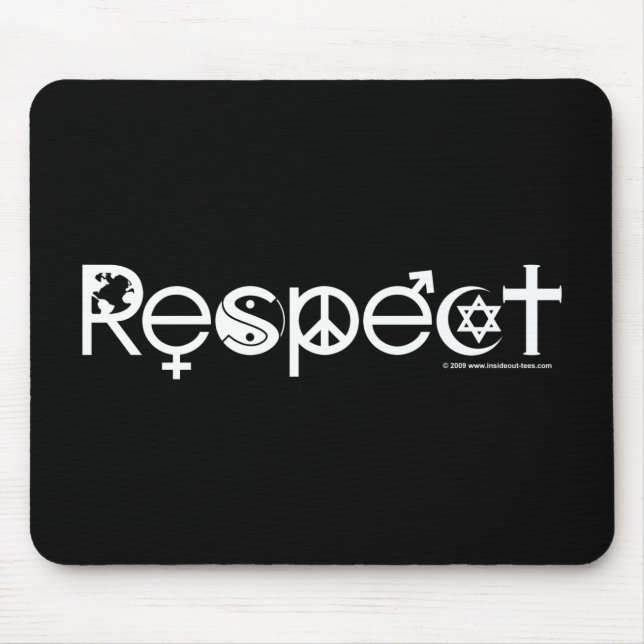 Coexist with Respect - Peace Kindness & Tolerance Mouse Mat (Front)