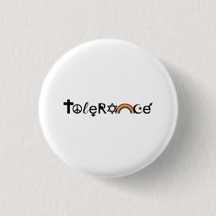 COEXIST WITH TOLERANCE 3 CM ROUND BADGE