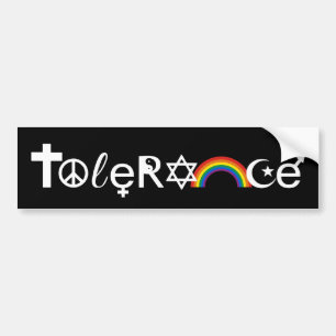 COEXIST WITH TOLERANCE BUMPER STICKER