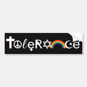 COEXIST WITH TOLERANCE -.png Bumper Sticker