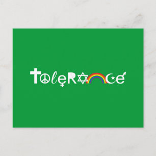 COEXIST WITH TOLERANCE POSTCARD