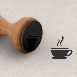 Coffe cup for Punch Cards loyalty card Rubber Stamp