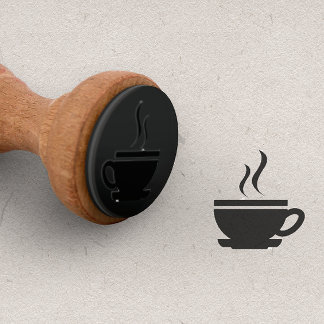 Coffe cup for Punch Cards loyalty card Rubber Stamp