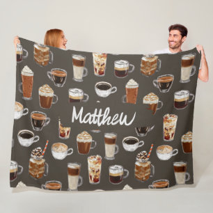 Coffe Lover Cosy Name Blanket