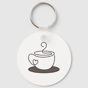 Coffe mug tag key ring