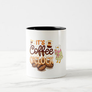 Coffe o' clock Two-Tone coffee mug