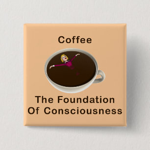 Coffee 15 Cm Square Badge